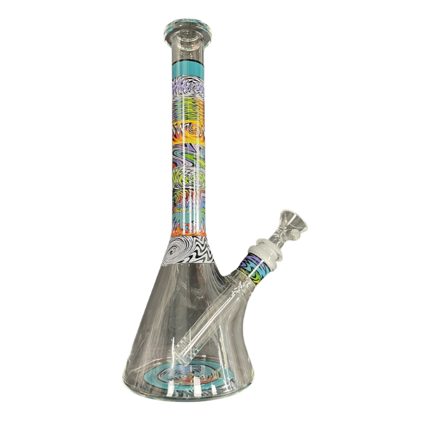 AL WP Beaker Silo 10" / Swirl Wig Wag Teal